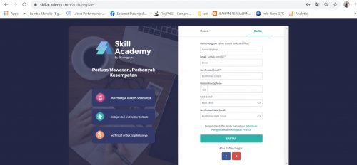 Cara Daftar Skill Academy
